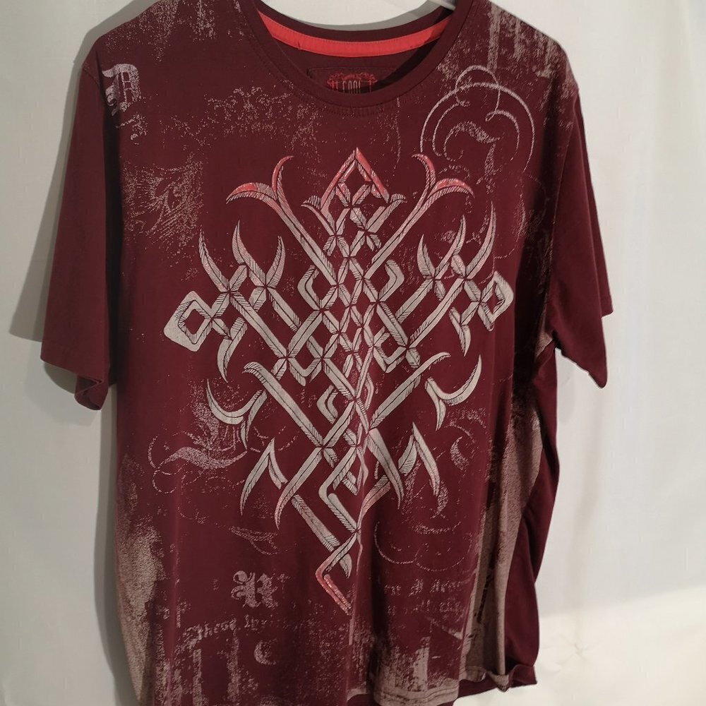 LL Cool J Men's Size Large Burgundy Short Sleeve T-shirt